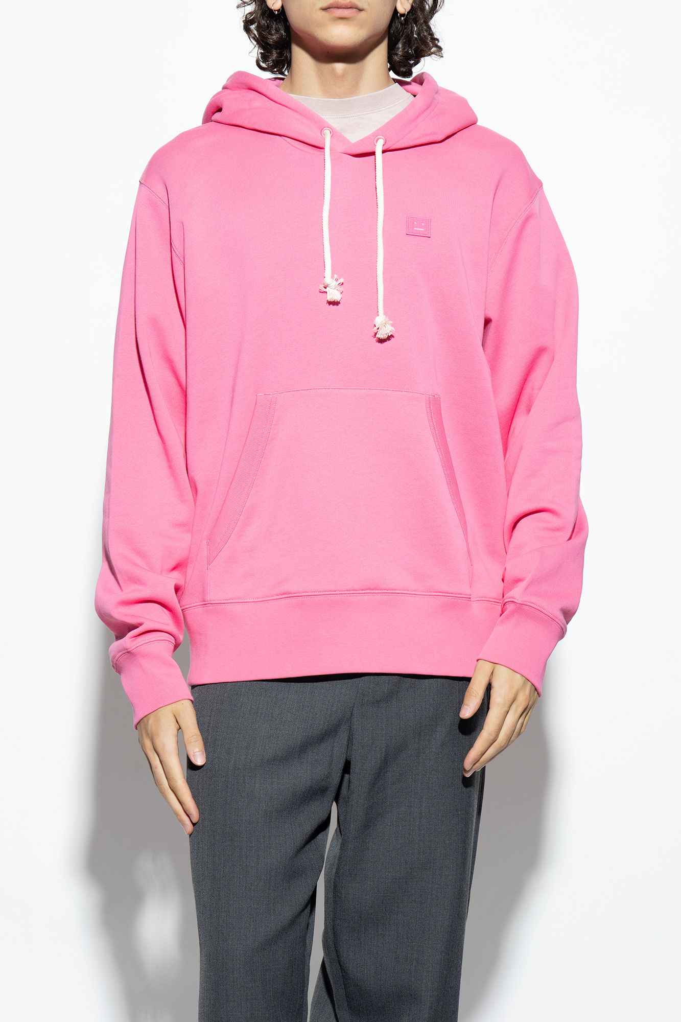 Pink Hoodie with logo patch Acne Studios - Vitkac Canada